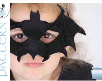 Bat Mask PATTERN. Kids Bat Costume Sewing Pattern.
