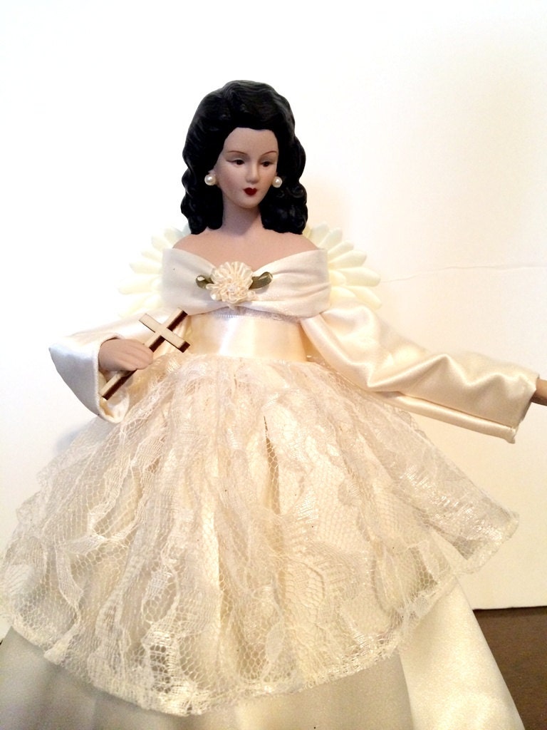 Christmas Angel Tree Topper Dark Hair Latina by ...