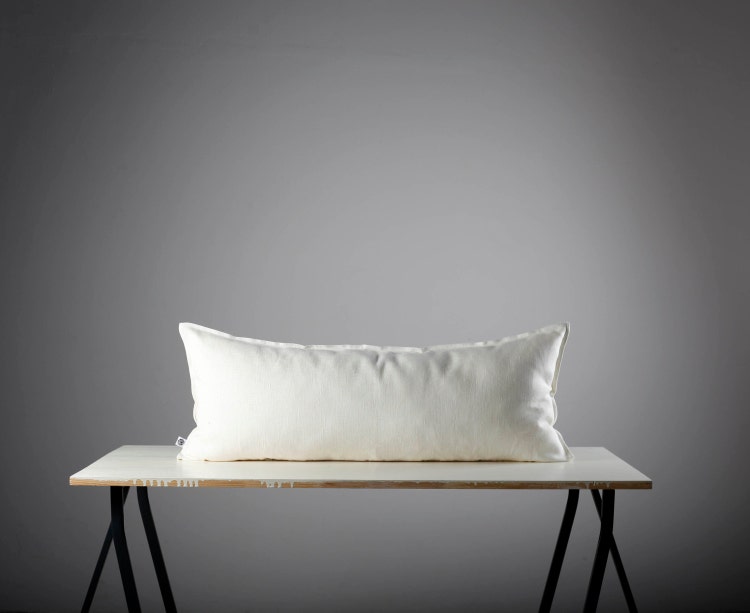 White linen lumbar pillow cover pillows cases trow by pillowlink