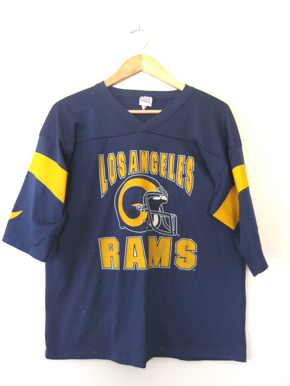 vintage L.A. RAMS FoOTBALL T Shirt Jersey // Rare NFL