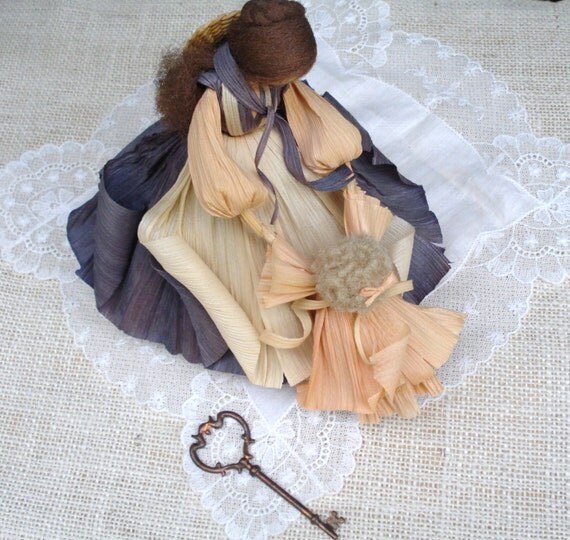 Vintage Nan's Corn Husk Doll Rachel's Child