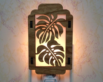 Monstera Tropical Leaf Night Light