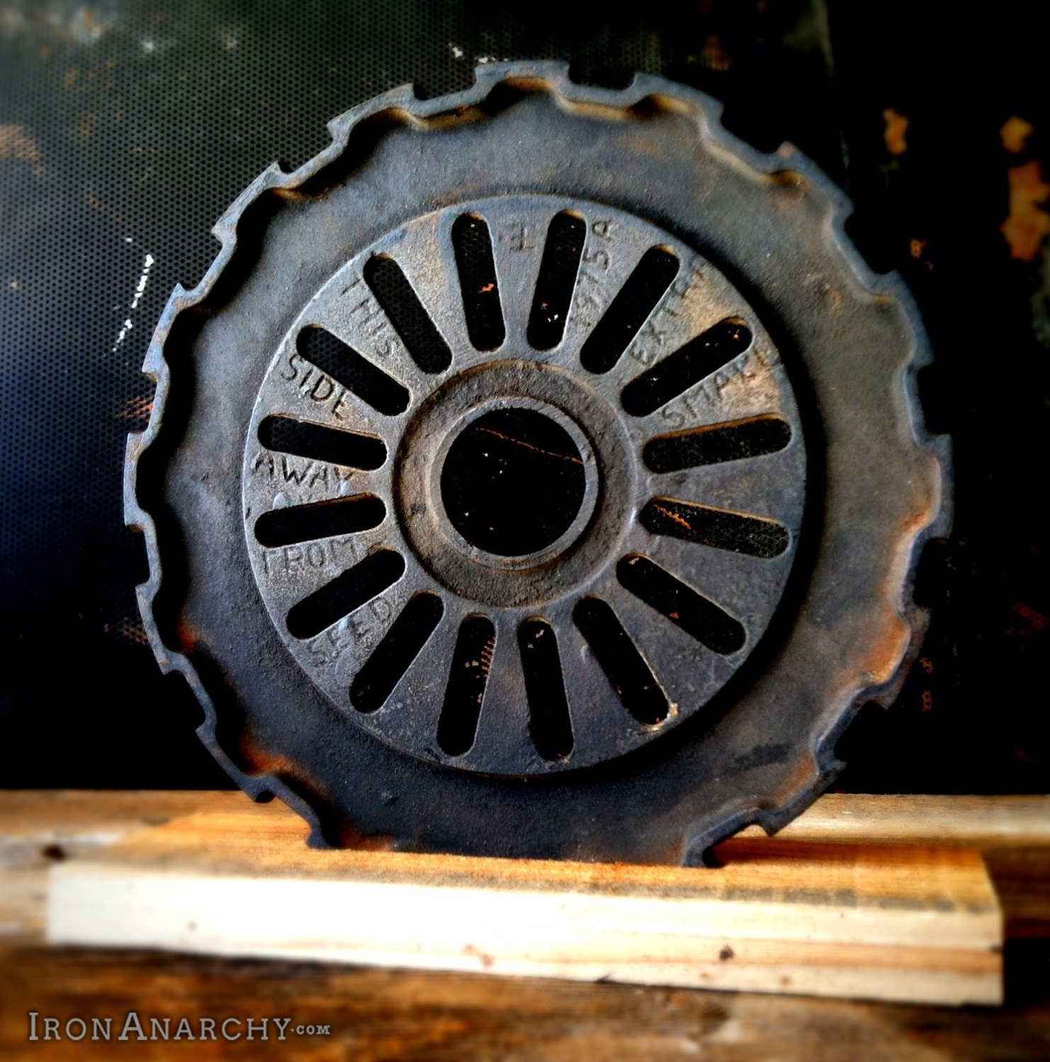 Antique Industrial Cast Iron Gear Decor Machine Age by IronAnarchy