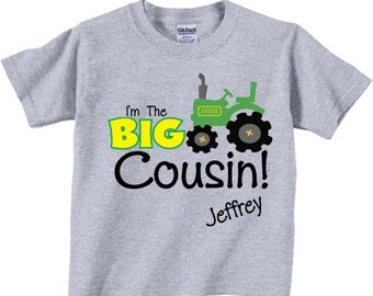 I'm The Big Cousin Shirts for Boys with Tractor Tees