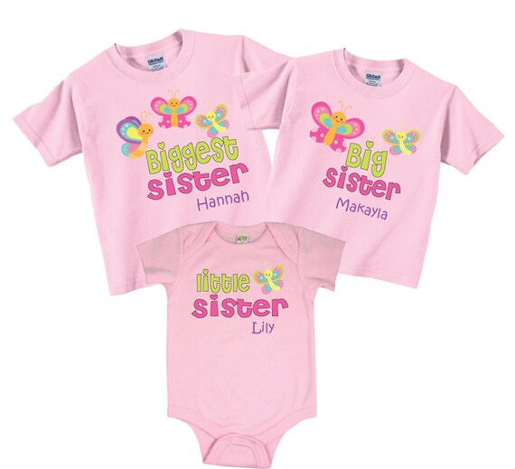 Biggest Sister Big Sister Little Sister 3 TShirt by TheCuteTee