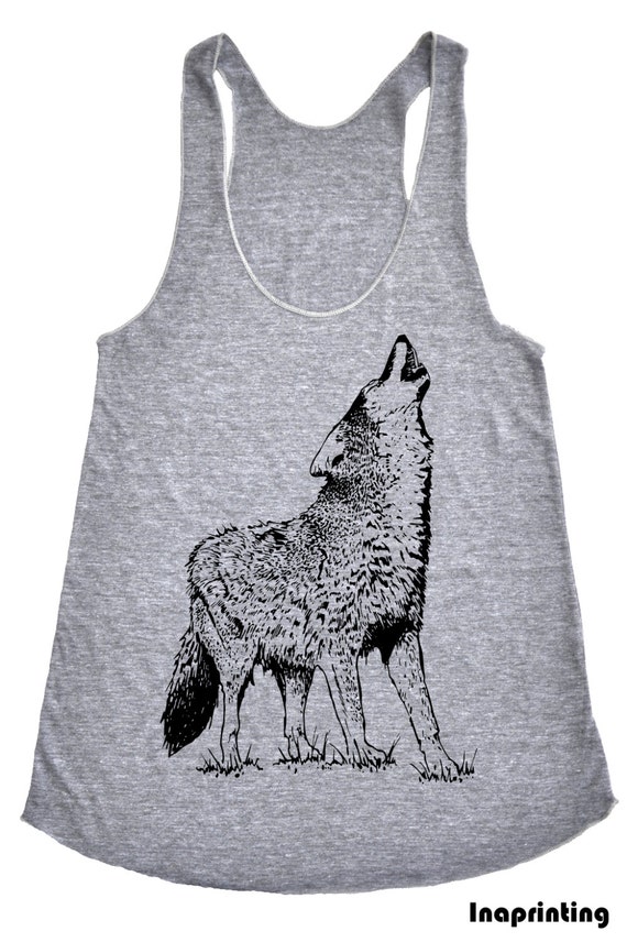 WOLF Womens TANK TOP American Apparel TriBlend by Inaprinting