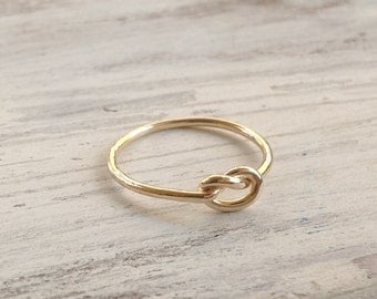 Knot ring, infinity knot, gold ring, knot knuckle ring, above knuckle ring, knuckle ring, friendship ring - 1003