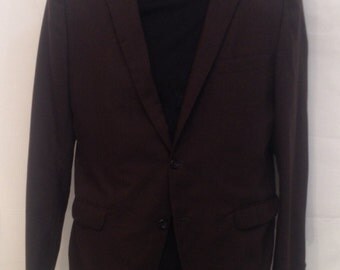 Men's Vintage Brown Sports Coat by Sorento Tropical Suits Size 44