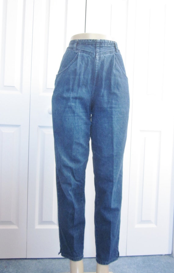 80s Pleated Front High Waisted Jeans Jordache Side Zipper High