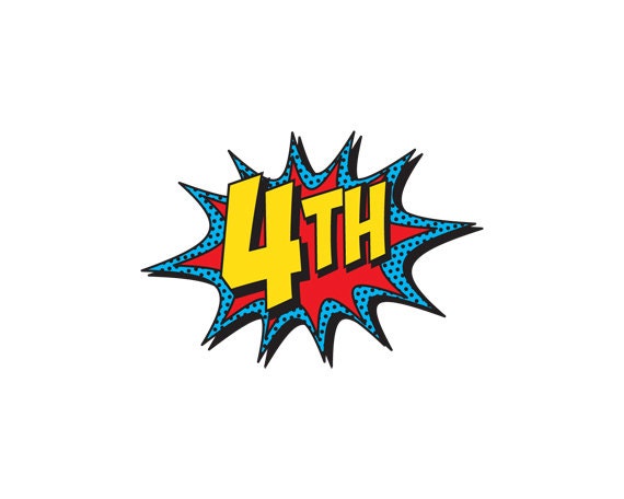 printable number burst for superhero happy birthday banner