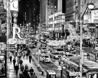 NYC Photography Subway Silhouette Black and White