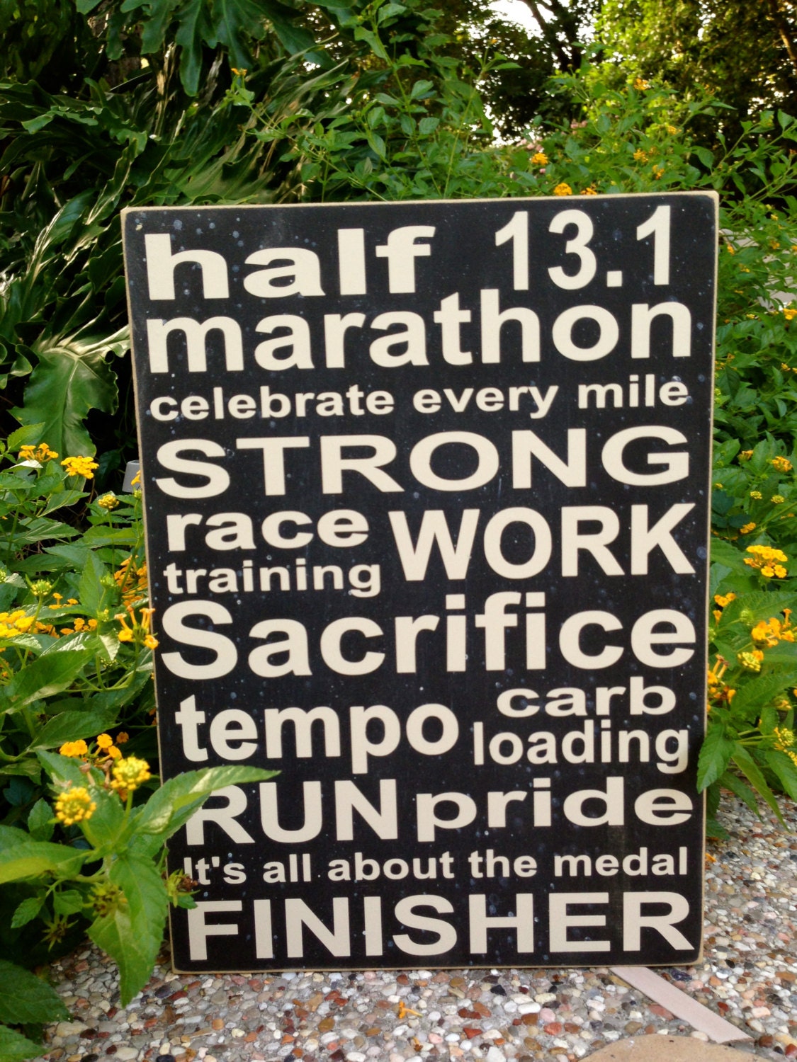 Half Marathon Running Subway Sign