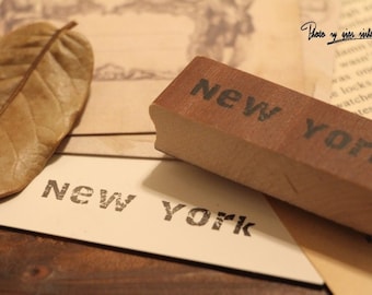 Korean wooden wood square New York Rubber Stamp Set stamp up stampin up