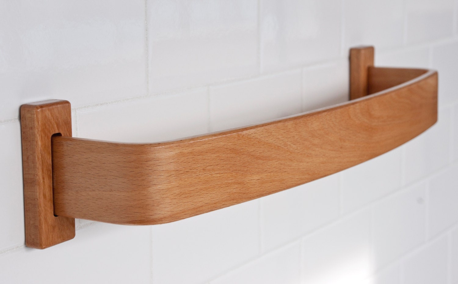 wooden kitchen towel bar