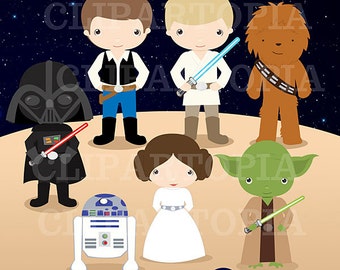 Space Wars Digital Clipart / Star wars Digital Clip art For Personal and Commercial Use / Instant Download