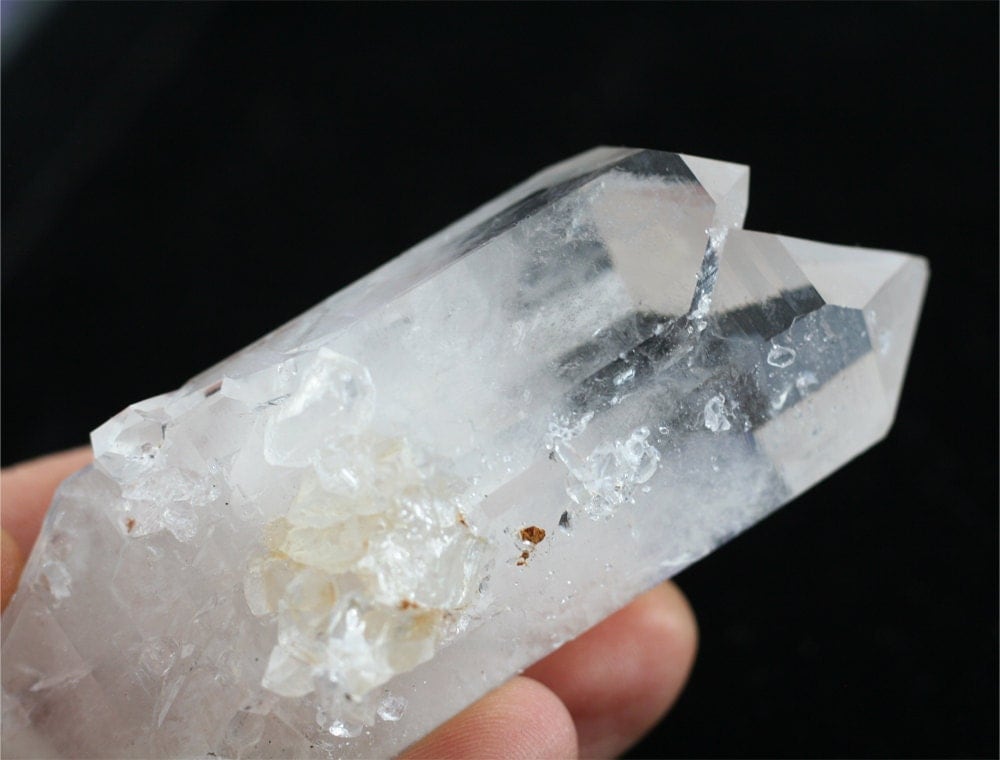 twin quartz crystal double terminated quartz by EarthandSkyAlchemy