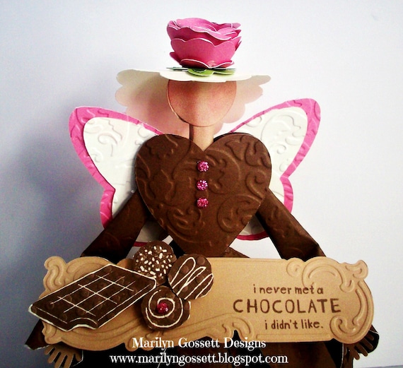 Chocolate Lover's 9 inch tall handcrafted  Angel for table decor, tree topper, party decoration