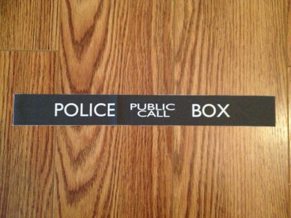 Small TARDIS Sign Fabric: Police Public Call Box For Doctor