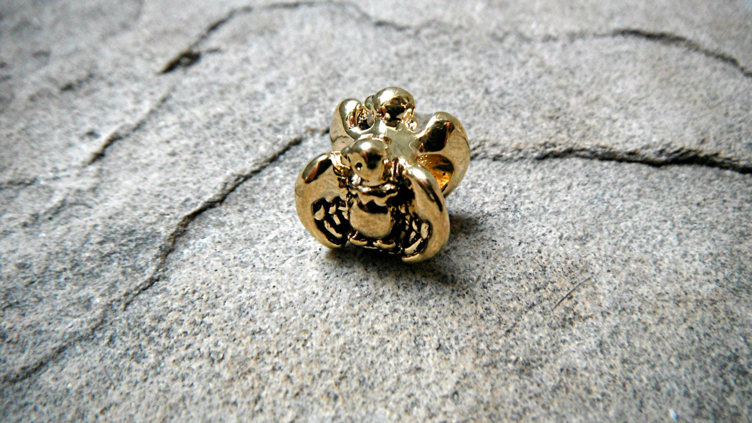 Gold American Eagle Charm Bracelet Charm Gold Charm Bird