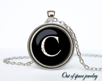 Vintage Typewriter Key pendant Vintage Typewriter Key necklace Art print under glass