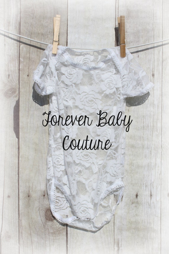 Items similar to Lace Onesie Ivory Lace Baby Girl Lace Onesie Baby