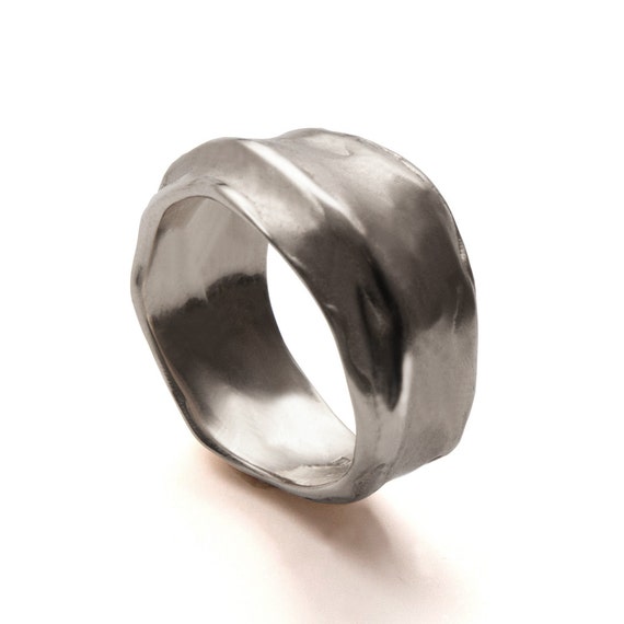 18k White Gold Ring , Unisex Ring , Wedding Ring , Wedding Band , Mens ...