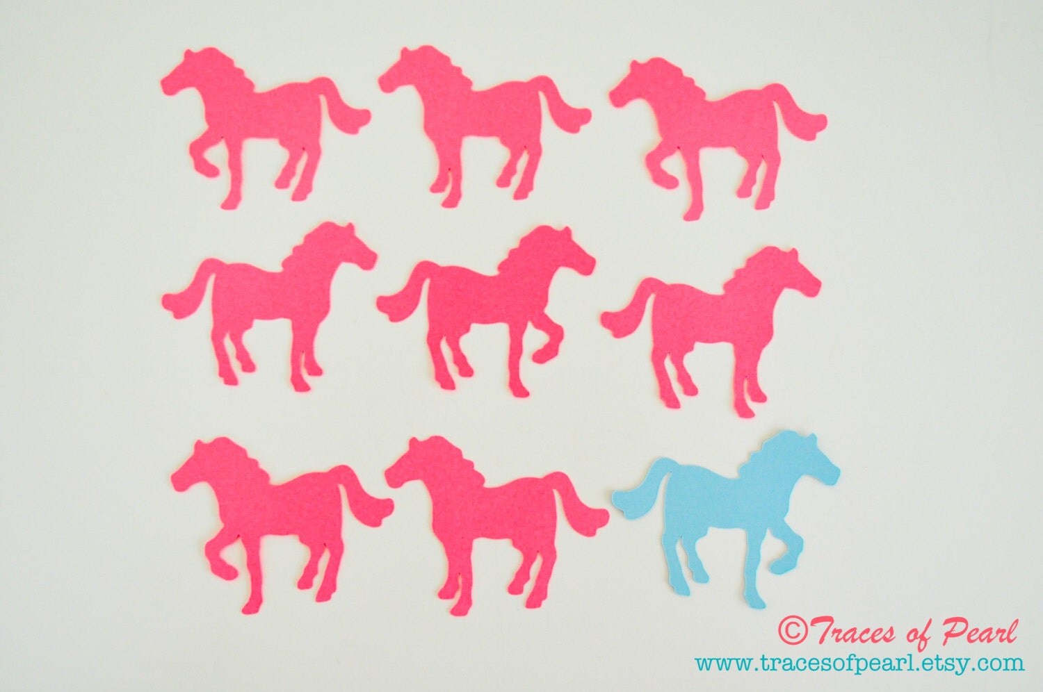 30 Horses Die Cut Cardstock 2.75x2.25 in. Animals DIY