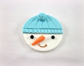 Winter Frozen Party Cupcake Fondant Edible Topper Snowman Christmas Cupcake, Winter Birthday Baby Shower Party Decor- set 12