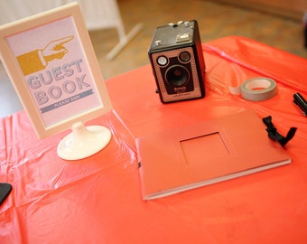 Old Fashioned Barbershop Party Printable Guestbook Table Sign