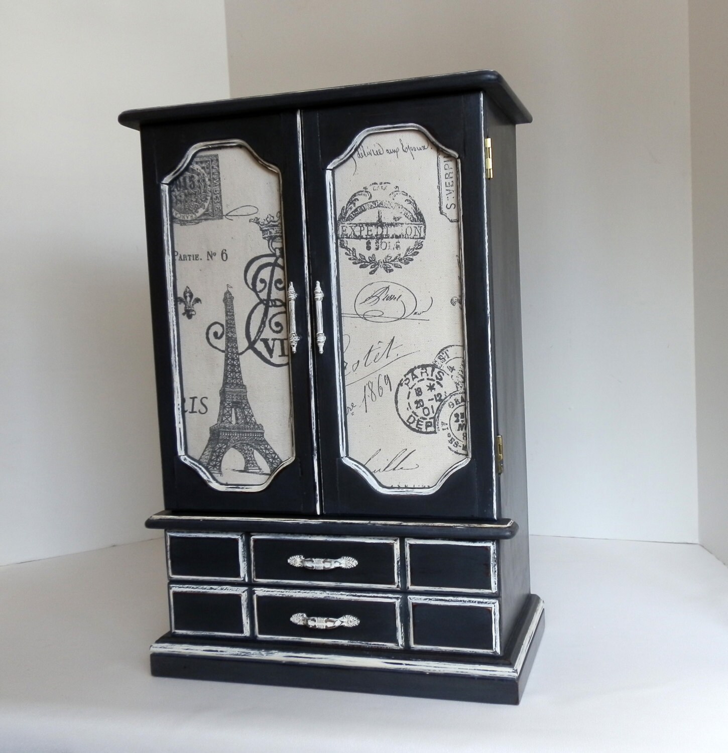 Ladies Jewelry Box Upcycled Jewelry Armoire Jewelry Storage