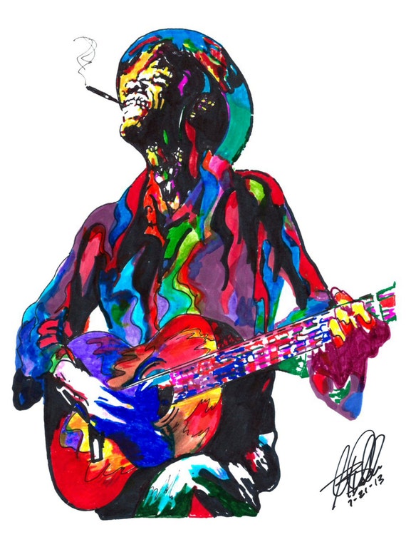 Lightnin' Hopkins POSTER from Original Drawing 18 x