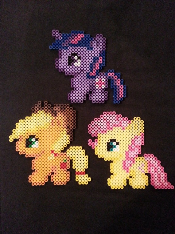 My Little Pony Perler Bead Figures by AshMoonDesigns on Etsy