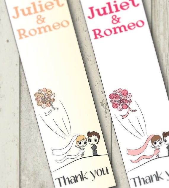 items similar to printable bookmark thank you card for wedding