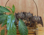 Primitive Halloween Bat Stick Plant Poke Decoration