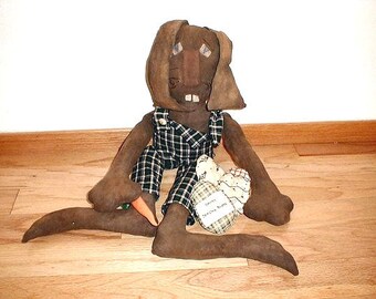 Primitive Easter Rabbit Doll Sewing Pattern PDF Instant Download