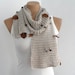Cotton Scarf in Neutral Beige, Women Scarf