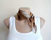 Ombre Scarf in Brown Tan, Women Scarf Scarves, Boho Chic, Glitter Chiffon, Fall Autumn Fashion