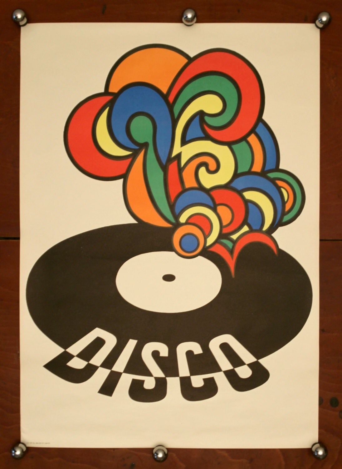 Original GDR Vintage  Disco Poster  1976 Original Authentic