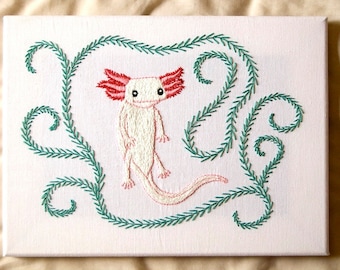 Pattern - Axolotl - DIY Hand Embroidery - Instant Download