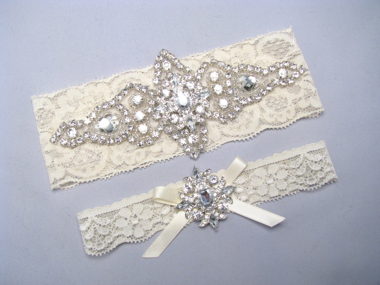 Wedding Garter Crystal Rhinestone Bridal by LoveForeverBridal