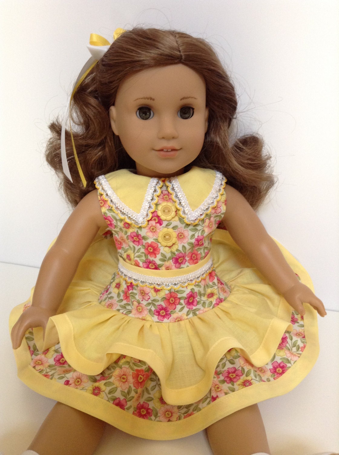 American Girl 18-inch Doll Clothes Ruffled Floral Dress in