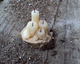 Miniature Melting Candles for Fairy Garden Miniature Garden Polymer Clay