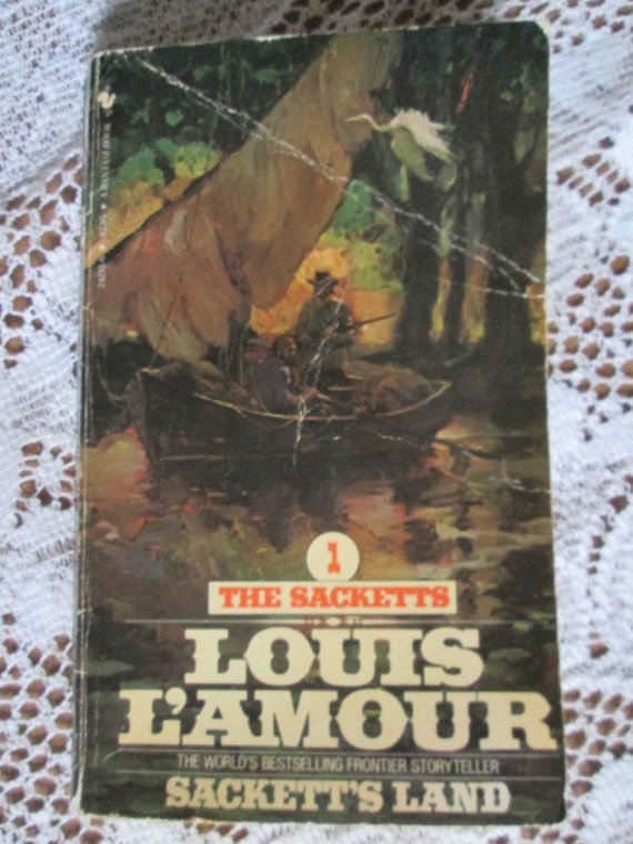 Vintage Louis L&#39;amour Sackett land western book novel 1970
