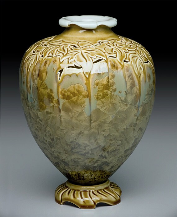 Herrmann Stolken Porcelain crystalline glaze unique by CrystalPots
