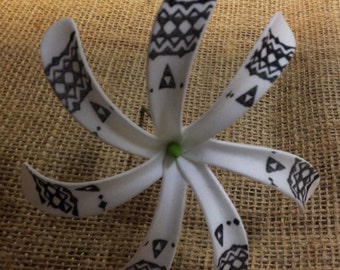 Polynesian Tribal Or Tattoo Tiare/Siale Foam Flower.. Perfect For Wedding Favors, Brides And Bridesmaids, Luau, Beach, Gifts..