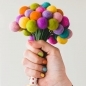 Wedding Bouquet Bridal, Spring Pink Blue Yellow Green Craspedia Flowers, Needle Felt, Everlansting, Billy Button Balls Bride Handmade