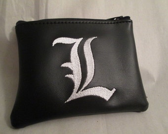 L from Death Note Inspired coin purse/wallet