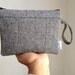 Custom Order for Lindsay P. - Black Wool Tweed Rawen Wristlet Wallet
