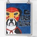 Luchamal El Perro Peligroso Wall Art Print