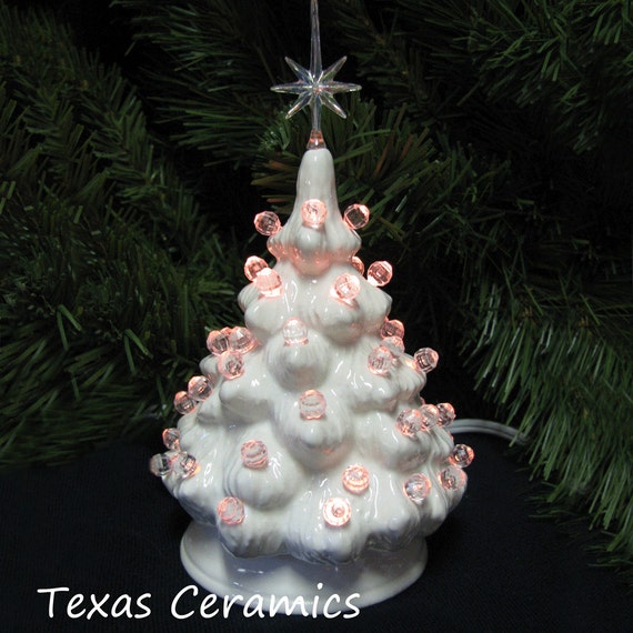 miniature white ceramic christmas tree clear by texasceramics miniature white ceramic christmas tree clear by texasceramics